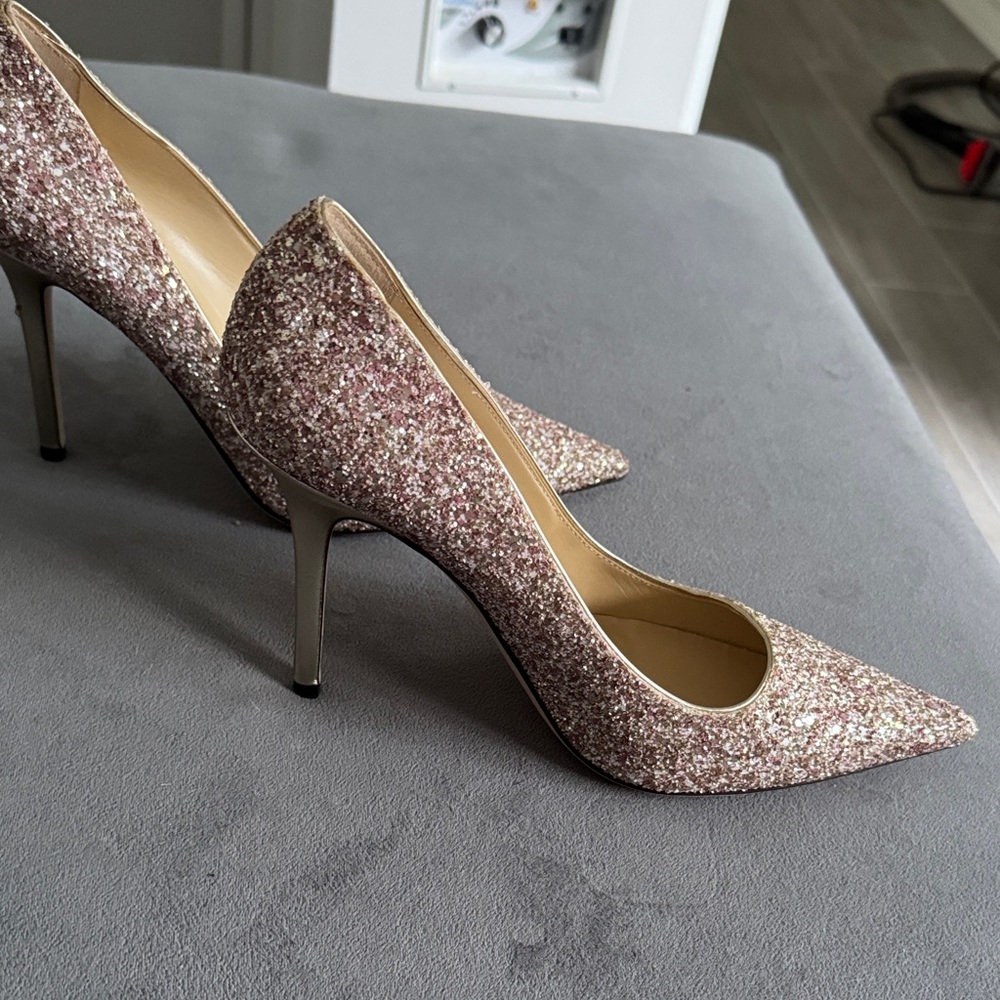 Jimmy Choo Sparkling Heels - Gold and Pink - Picture 5 of 7